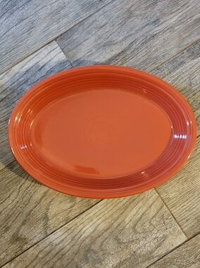 Fiesta Tableware Vintage 70's Homer Laughlin Paprika Serving Platter 13.5"x9.5"